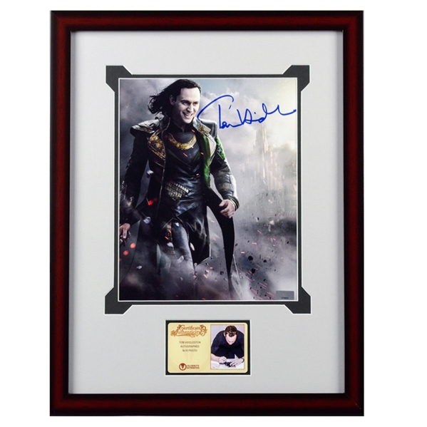 Tom Hiddleston Autographed Thor: The Dark World Loki 8x10 Framed Photo