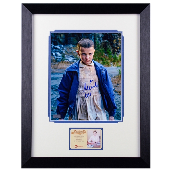 Millie Bobby Brown Autographed Stranger Things Eleven Framed 8x10 Photo