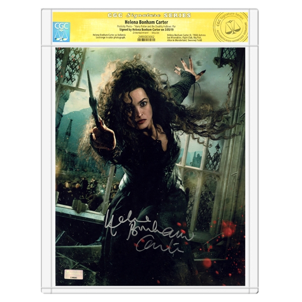 Helena Bonham Carter Autographed Harry Potter Bellatrix 8x10 Photo * CGC Signature Series