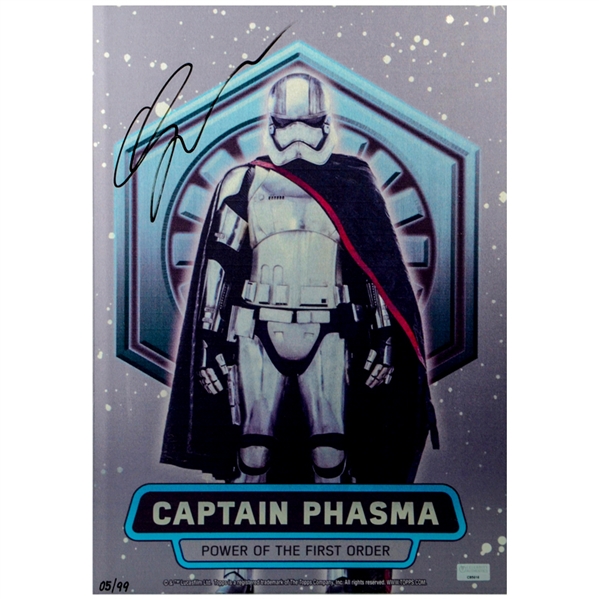 Gwendoline Christie Autographed Topps Chrome Star Wars Captain Phasma 10x14 Metal Sign