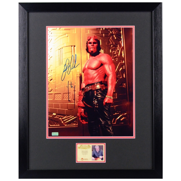 Ron Perlman Autographed 8x10 Classic Hellboy Framed Photo