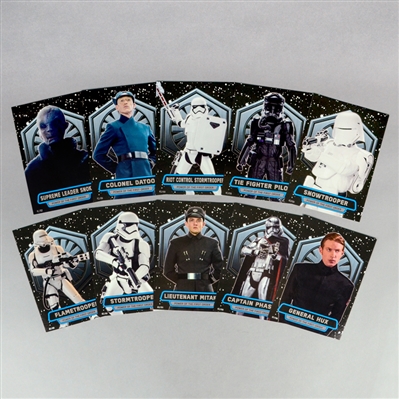 Star Wars The Force Awakens Trading Card Set (Lot of 10)