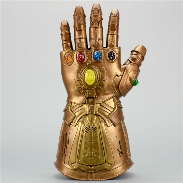 Josh Brolin Autographed Marvel Legends Avengers Infinity Gauntlet with Thanos Inscription