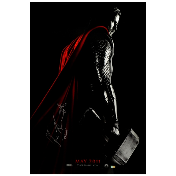 Chris Hemsworth Autographed Thor Original 27x40 Advance Style Double-Sided Movie Poster