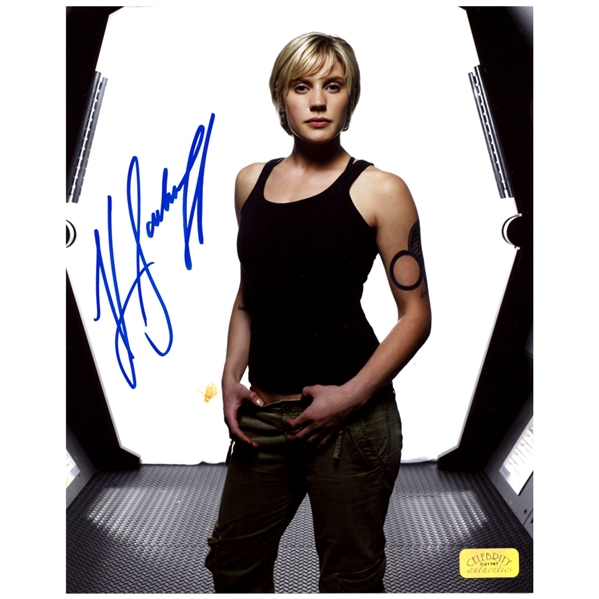 Katee Sackhoff Autographed 8×10 Battlestar Galactica White Photo
