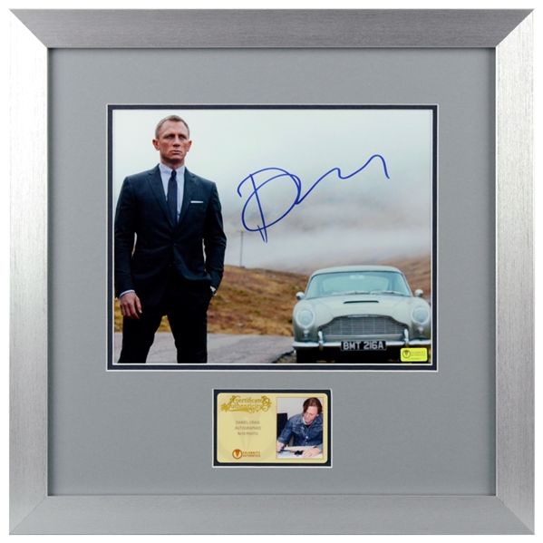 Daniel Craig Autographed James Bond Skyfall DB5 8×10 Framed Photo