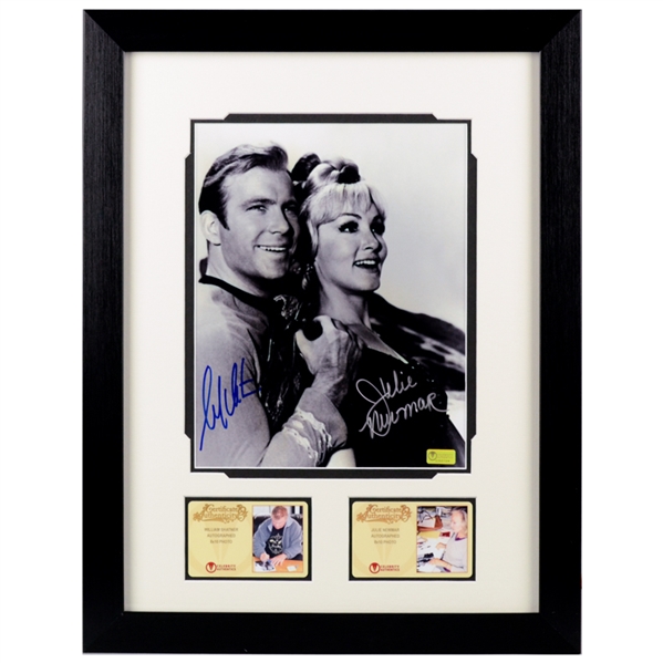 William Shatner and Julie Newmar Autographed 8×10 Star Trek Framed Photo