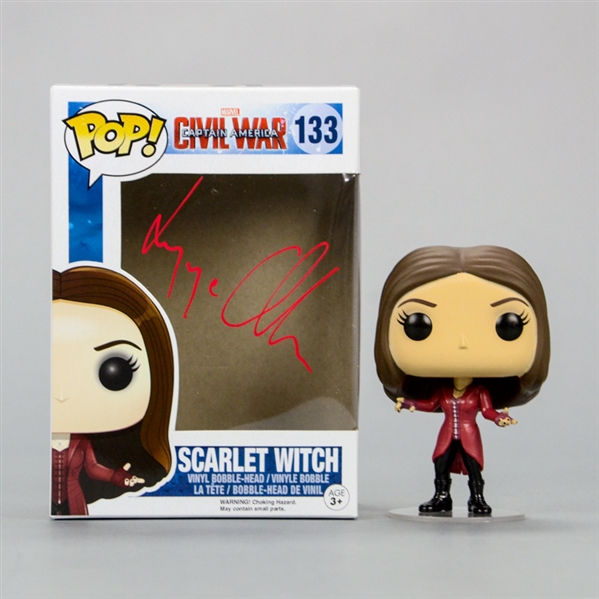 Elizabeth Olsen Autographed Captain America: Civil War Scarlet Witch POP Vinyl Figure #133