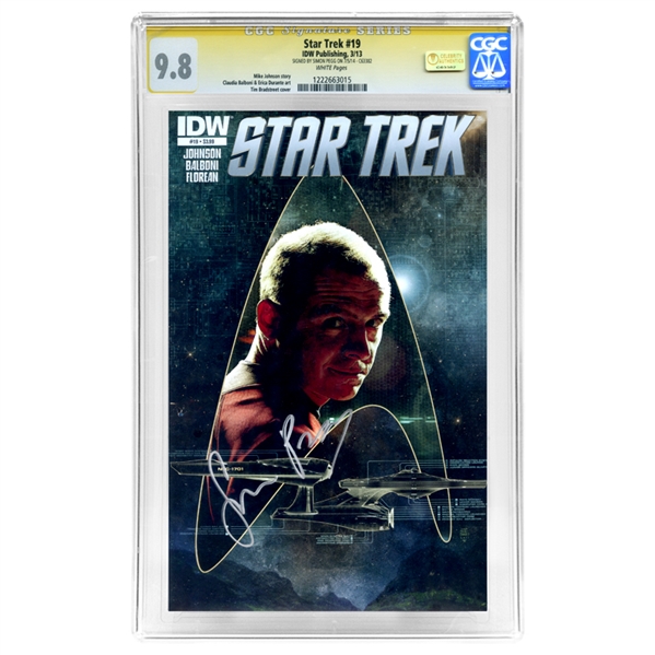 Simon Pegg Autographed 2013 Star Trek #19 CGC Signature Series 9.8
