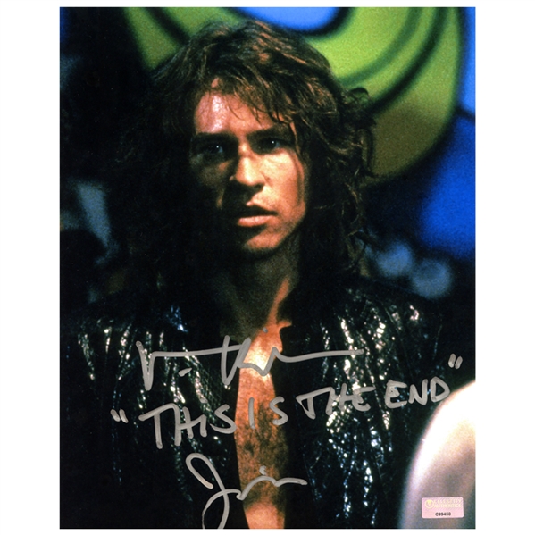 Val Kilmer Autographed The Doors 8×10 Closeup Photo with This is the End- Jim Inscription
