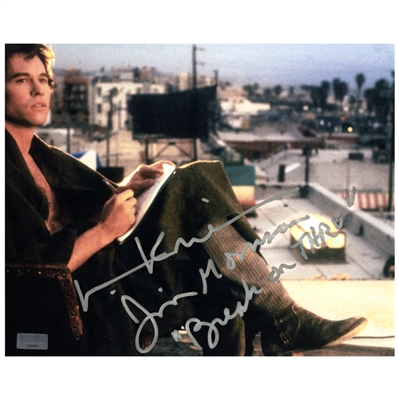 Val Kilmer Autographed The Doors 8x10 Scene Photo with Jim Morrison-Break on Thru Inscription 