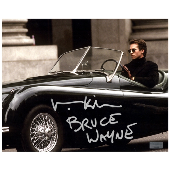 Val Kilmer Autographed 8×10 Cruising Photo with  Bruce Wayne Inscription 