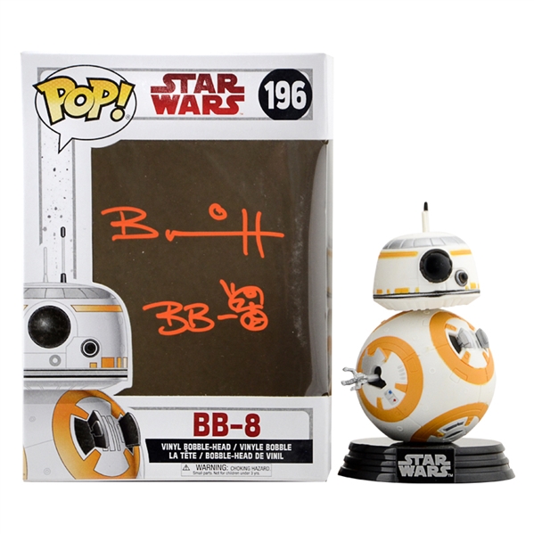 Brian Herring Autographed Star Wars The Last Jedi BB-8 POP Vinyl Figure 196 with Arm Extended
