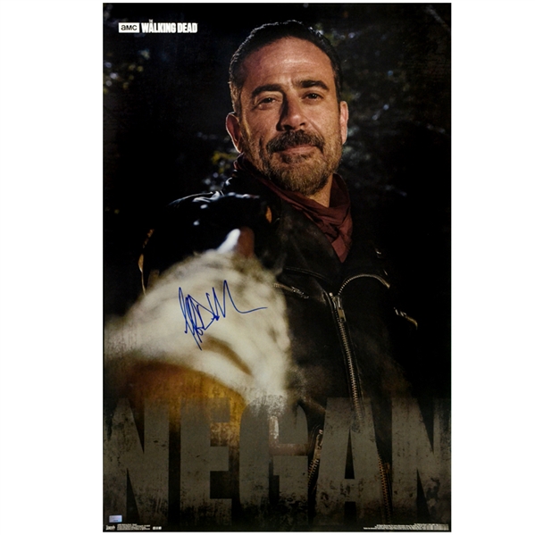 Jeffrey Dean Morgan Autographed The Walking Dead Negan 22×34 Single-Sided Poster
