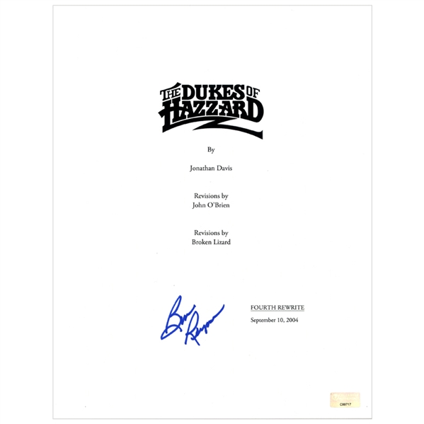  Burt Reynolds Autographed The Dukes of Hazzard Script Cover