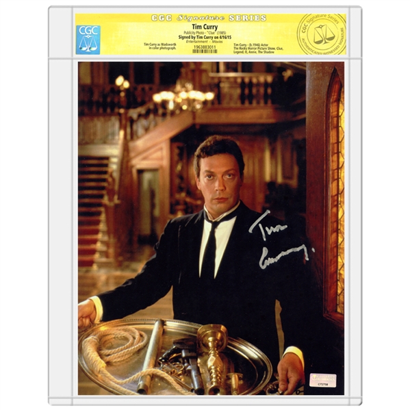 Tim Curry Autographed 8×10 Clue Photo *CGC Signature Series
