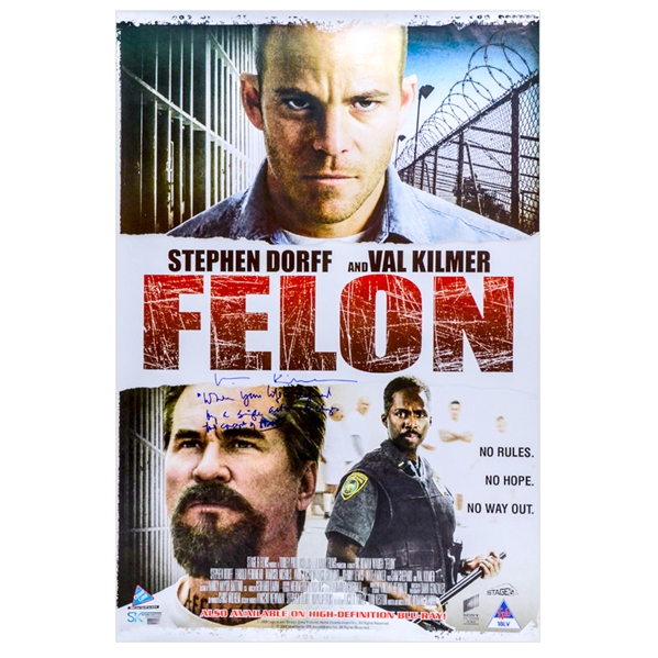 Val Kilmer Autographed Felon Original 27x40 Movie Poster