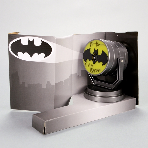 Val Kilmer Autographed Batman Emblem Projection Batsignal Mood Light with I am Batman Inscription