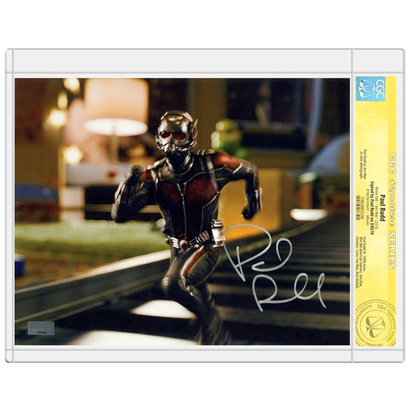 Paul Rudd Autographed Ant-Man Running on Tracks 8×10 Photo * CGC Signature Series