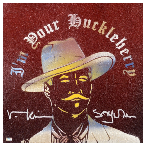 Val Kilmer Autographed Doc Holliday Original Metal Artwork with Rare Say When Inscription