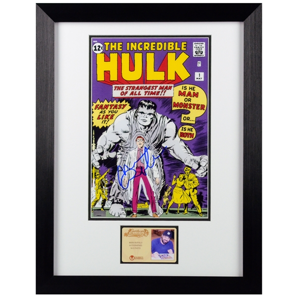 Mark Ruffalo Autographed Avengers The Incredible Hulk 8x12 Framed Comic Cover Photo