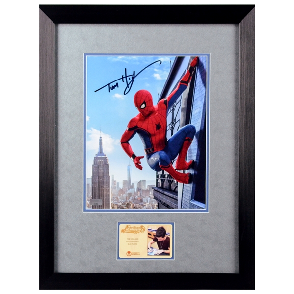 Tom Holland Autographed Spider-Man Homecoming 8x10 Framed Photo