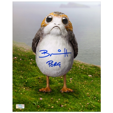 Brian Herring Autographed Star Wars: The Last Jedi Porg 8×10 Photo