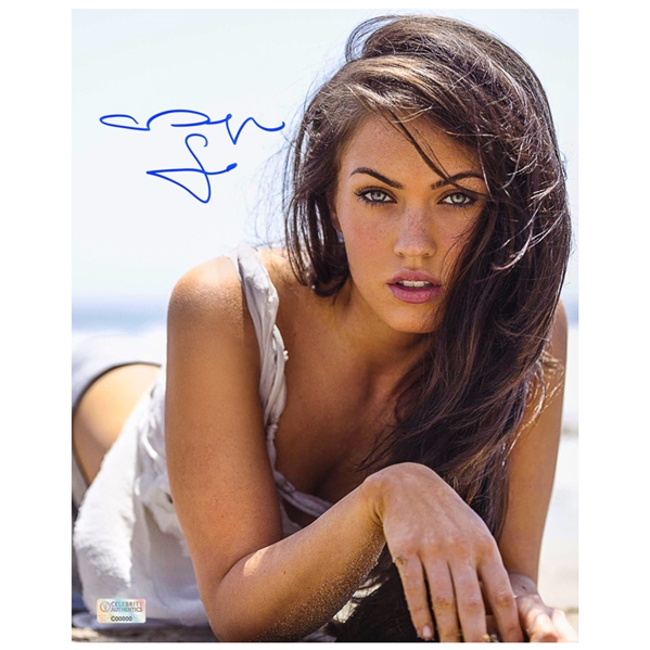 Megan Fox Autographed Beach 8x10 Photo