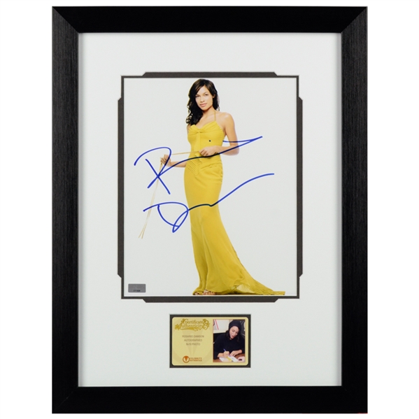 Rosario Dawson Autographed Evening Gown 8x10 Framed Photo