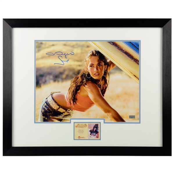Megan Fox Autographed Transformers Mikaela Scene 11×14 Framed Photo