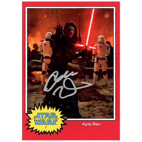 Adam Driver Autographed Star Wars The Force Awakens Kylo Ren Ignites His Lightsaber 5x7 Trading Card