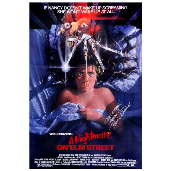 Robert Englund Autographed A Nightmare on Elm Street 27x40 Single-Sided Movie Poster with Inscription