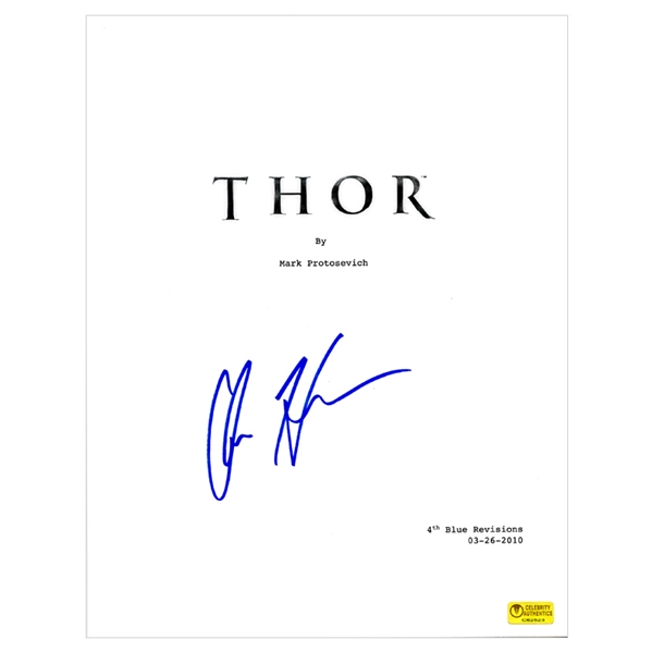 Chris Hemsworth Autographed 2011 Thor Script Cover