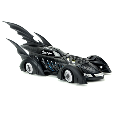 Val Kilmer Autographed Batman Forever 1:18 Scale Batmobile with Batman Inscription