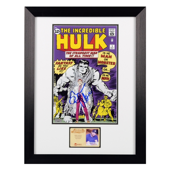 Mark Ruffalo Autographed The Incredible Hulk Comic Cover 8x12 Framed Photo