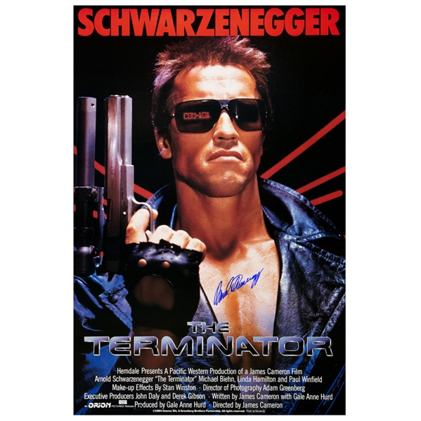 Arnold Schwarzenegger Autographed 1984 The Terminator 27x40 Single-Sided Movie Poster