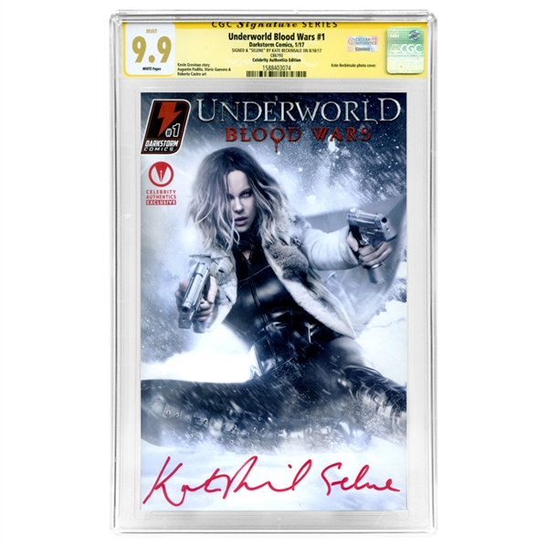 Kate Beckinsale Autographed Underworld: Blood Wars #1 CGC SS 9.9 (Mint) Celebrity Authentics Exclusive Variant Photo Cover