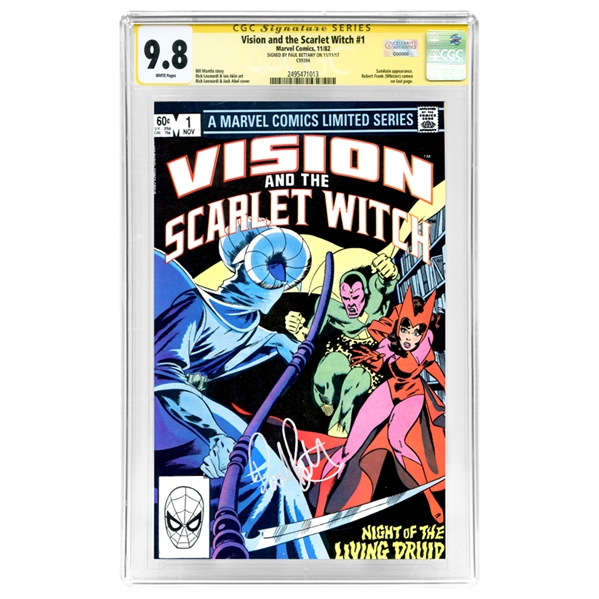 Paul Bettany Autographed 1982 Marvel Vision and The Scarlet Witch #1 CGC Signature Series 9.8 Mint
