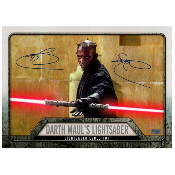  Ray Park Autographed Star Wars Darth Mauls Lightsaber 10x14 Trading Card