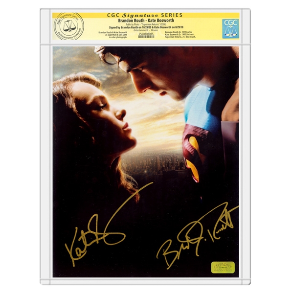 Brandon Routh, Kate Bosworth Autographed 2006 Superman Returns Embrace 8x10 Photo * CGC Signature Series