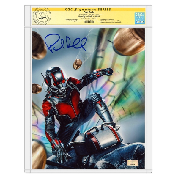 Paul Rudd Autographed Ant-Man 8×10 Action Photo * CGC Signature Series