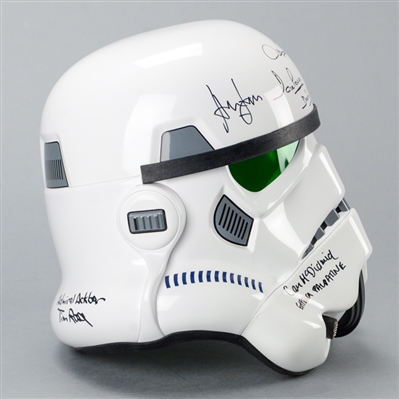 Harrison Ford, Mark Hamill, David Prowse Star Wars Cast Autographed EFX 1:1 Scale A New Hope Stormtrooper Helmet