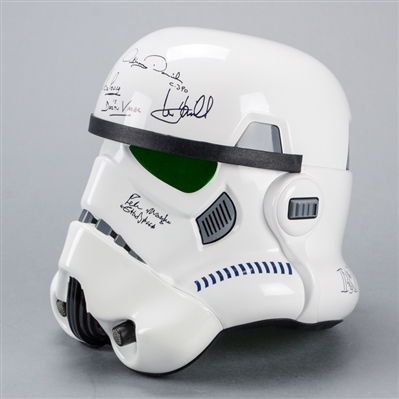 Harrison Ford, Mark Hamill, David Prowse Star Wars Cast Autographed EFX 1:1 Scale A New Hope Stormtrooper Helmet