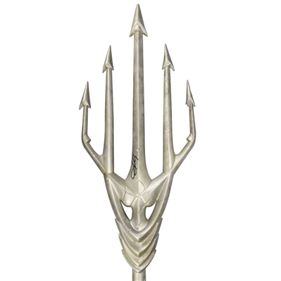 Jason Momoa Autographed Justice League Aquaman Noble Collection 1:1 Scale Prop Replica Trident