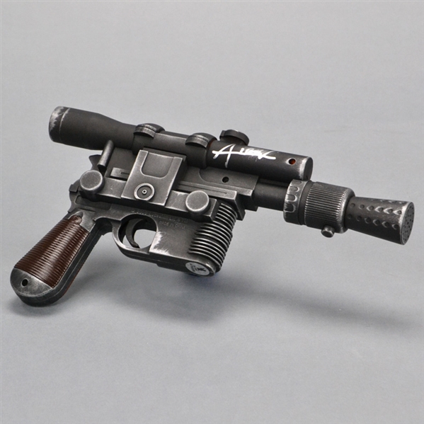  Alden Ehrenreich Autographed Star Wars Han Solo 1:1 Scale DL44 Prop Replica Blaster