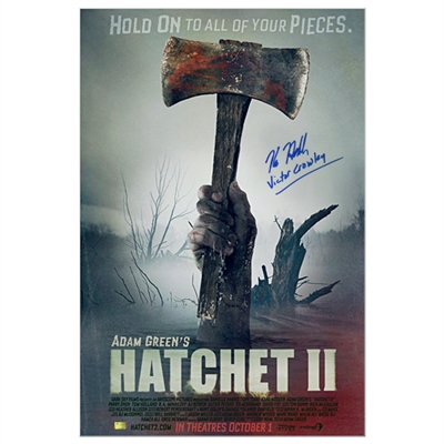 Kane Hodder Autographed Hatchet II 16x24 Movie Poster w/ Victor Crowley Inscription * LAST ONE