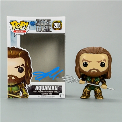 Jason Momoa Autographed Justice League Aquaman Pop Vinyl #205