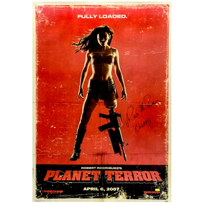 Rose McGowan Autographed 2007 Planet Terror Cherry Darling 27x39 Single-Sided Movie Poster W/ Cherry Inscription