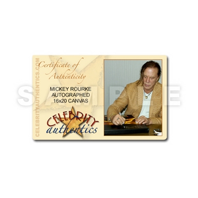 Mickey Rourke Autographed The Wrestler 16x20 Movie Artwork Canvas Gallery Edition