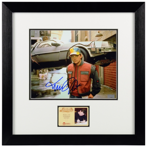 Michael J. Fox Autographed 1989 Back to the Future Part II Marty McFly 8x10 Framed Photo